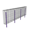 Galvanized welded gabion mesh basket stone cages gabion retaining wall for garden fence